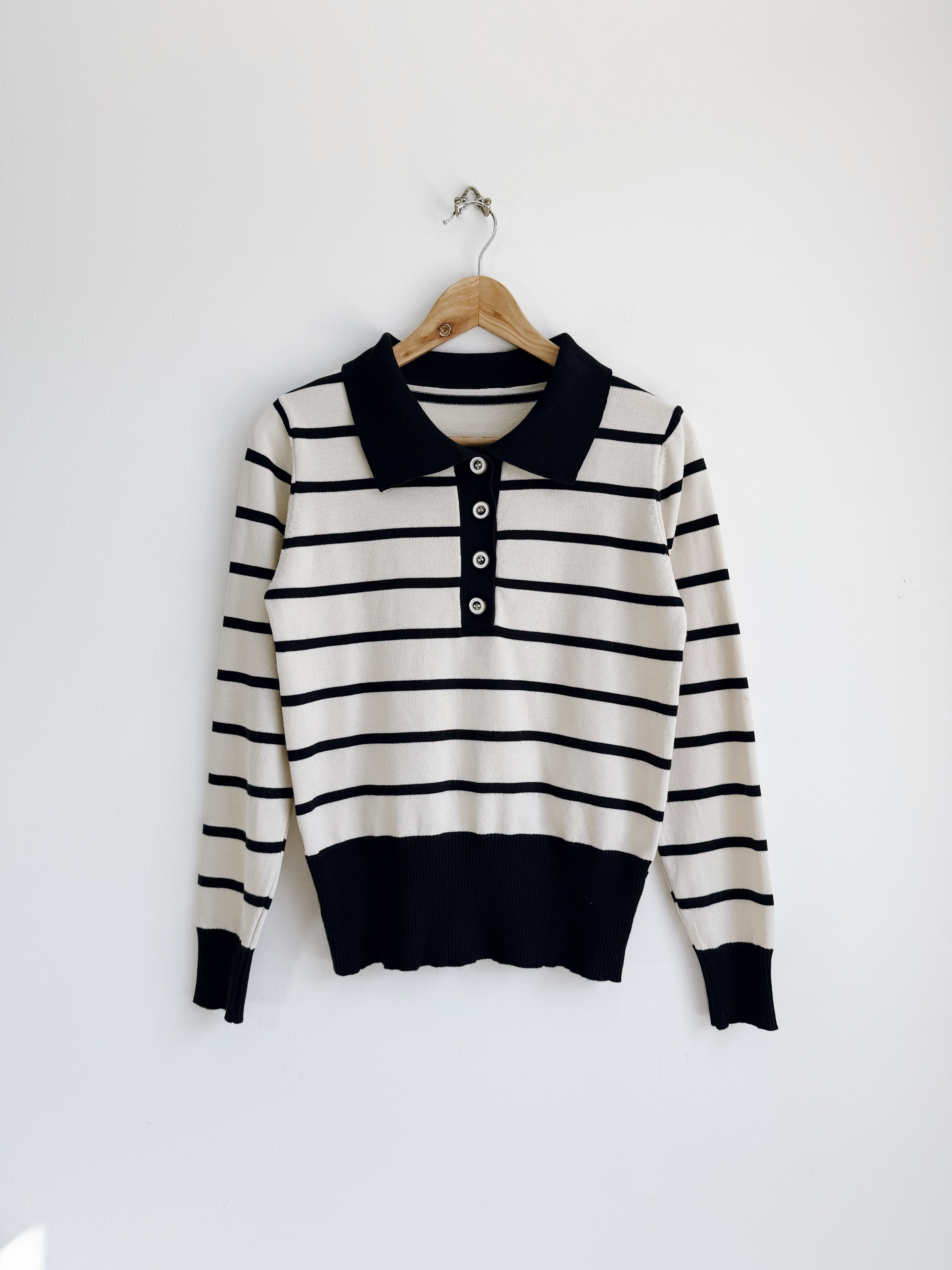 Sweater cuello piqué