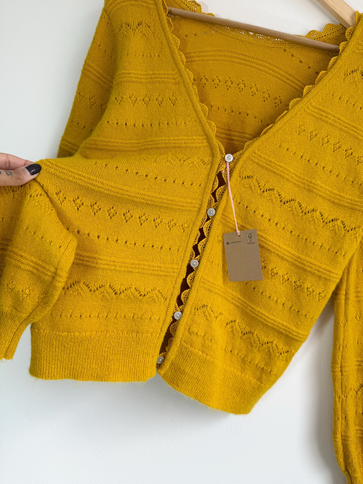 Leticia Lace Trim Cardigan